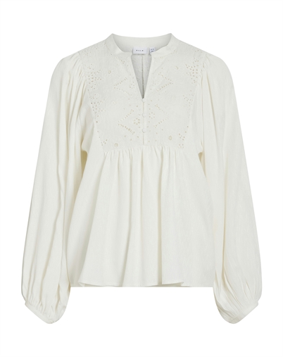 Vila - VITyra Lace Bluse - Snow White